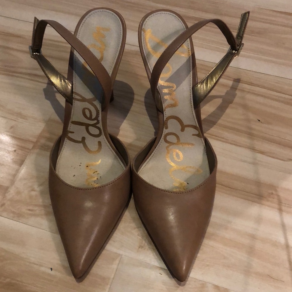 Sam Edelman Dark Nude Point Toe Pumps